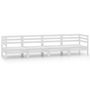 Voir la diapositive 2 : VIDAXL Salon de jardin 4 pcs Blanc Bois de pin massif