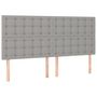 Voir la diapositive 5 : VIDAXL Sommier a lattes de lit avec matelas Gris clair 200x200cm Tissu