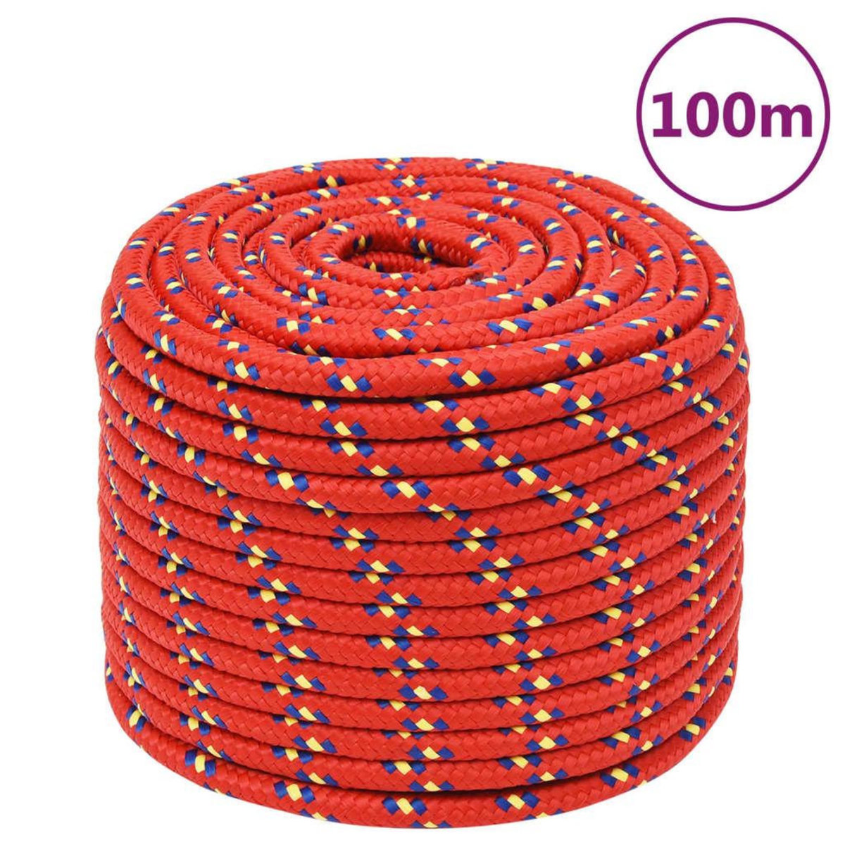 VIDAXL Corde de bateau Rouge 12 mm 100 m Polypropylene