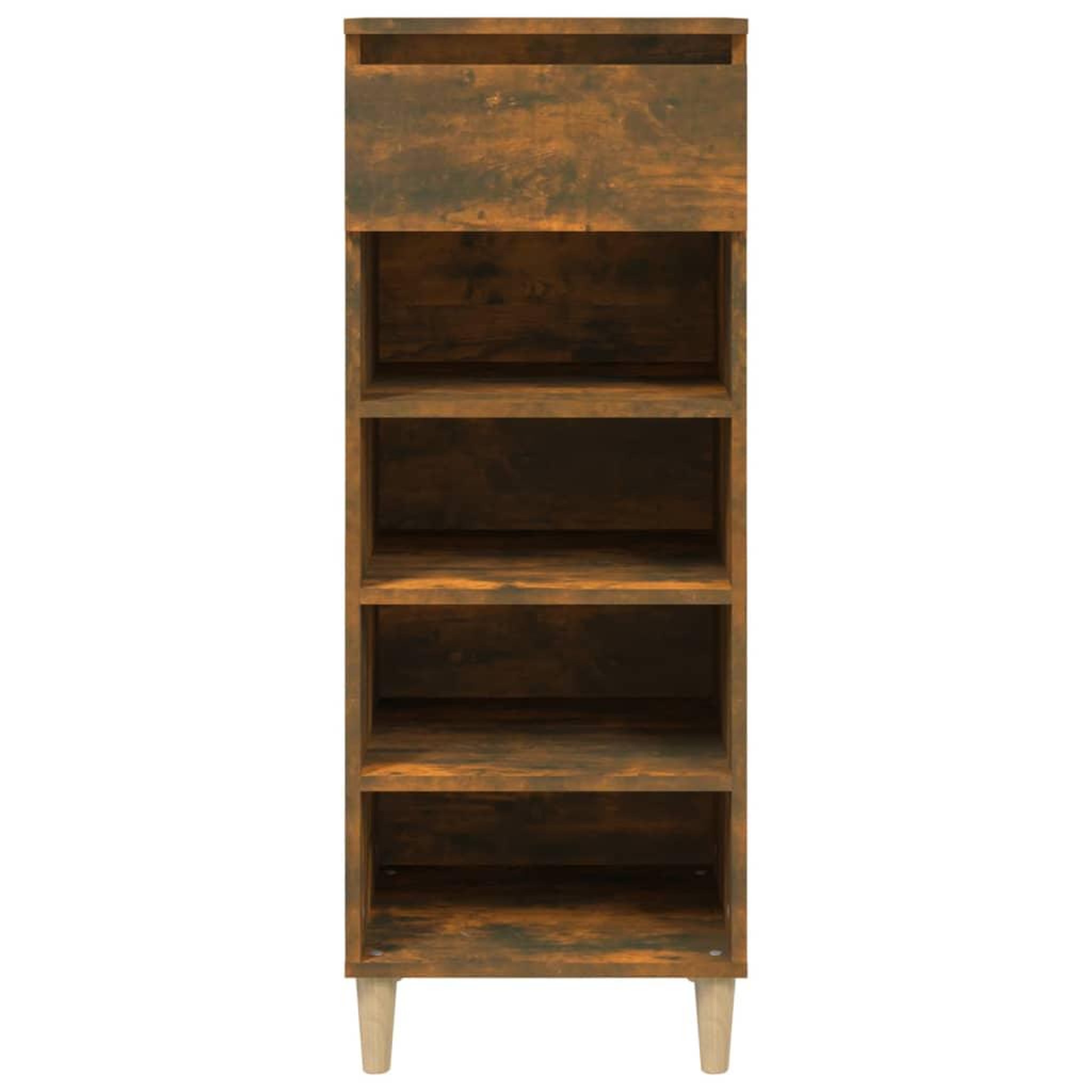 Voir la diapositive 3 : VIDAXL Armoire a chaussures Chene fume 40x36x105 cm Bois d'ingenierie