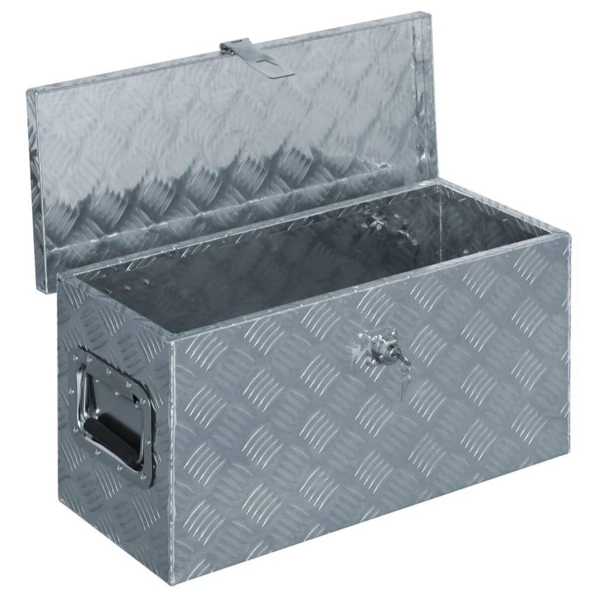 VIDAXL Boîte en aluminium 61,5 x 26,5 x 30 cm Argente