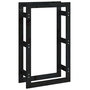 Voir la diapositive 2 : VIDAXL Support pour bois de chauffage Noir 60x25x100 cm Bois de pin