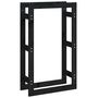 Voir la diapositive 2 : VIDAXL Support pour bois de chauffage Noir 60x25x100 cm Bois de pin