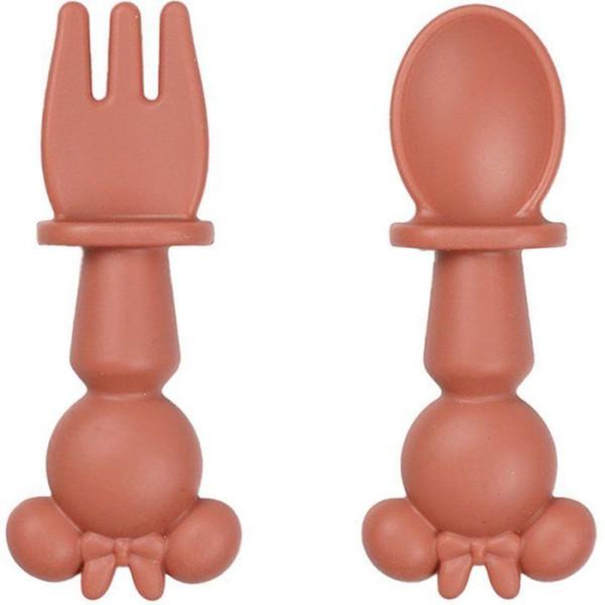 THERMOBABY SET DE 2 COUVERTS SILICONE - 2 PCS silicone cutlery set MINNIE