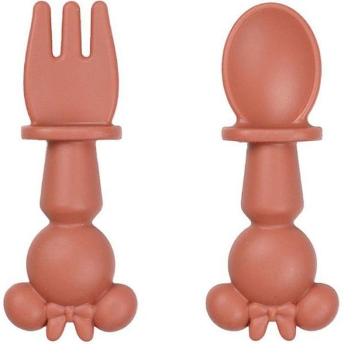THERMOBABY SET DE 2 COUVERTS SILICONE - 2 PCS silicone cutlery set MINNIE