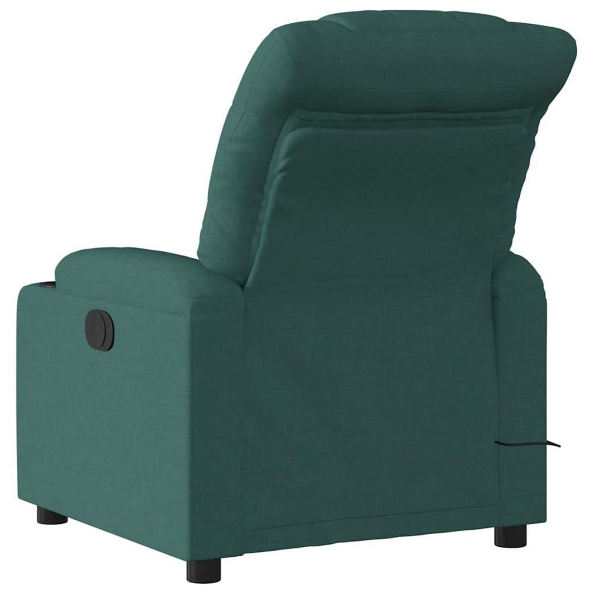 VIDAXL Fauteuil de massage inclinable electrique Vert fonce Tissu