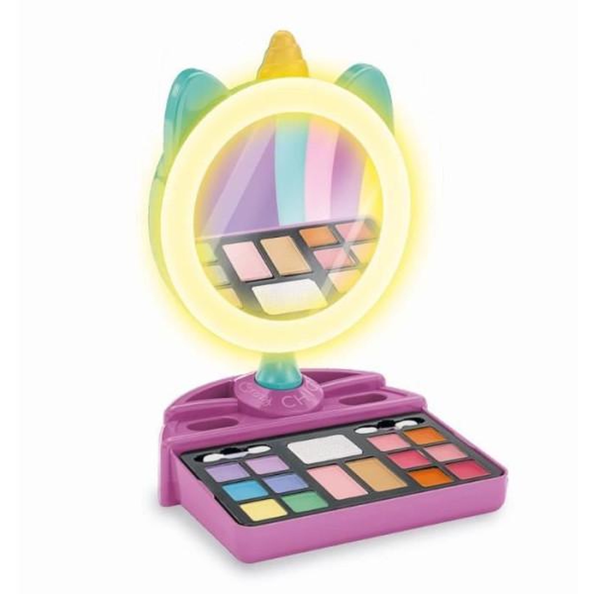 Voir la diapositive 2 : CLEMENTONI CLEMENTONI - Miroir de maquillage licorne - Anneau lumineux - Maquillage et accesoires cheveux et ongles - Des 7ans