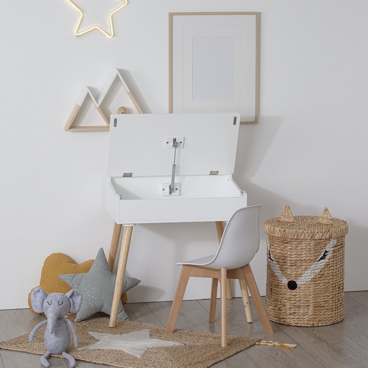 ATMOSPHERA Bureau Pupitre écolier enfant en bois JOY