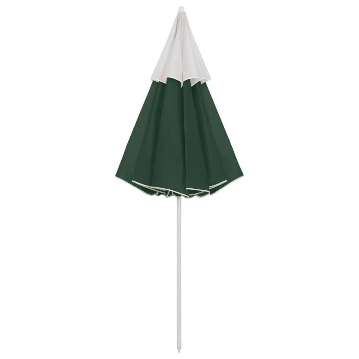 VIDAXL Parasol de plage vert 300 cm