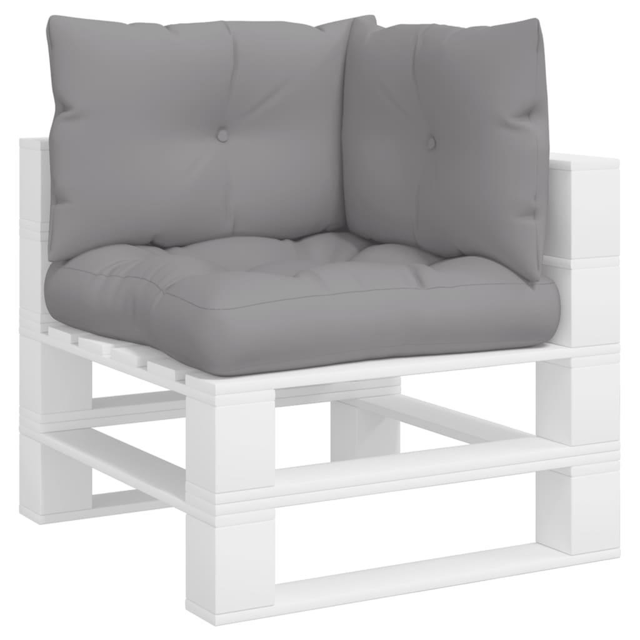 Voir la diapositive 3 : VIDAXL Coussins de palette lot de 3 gris tissu