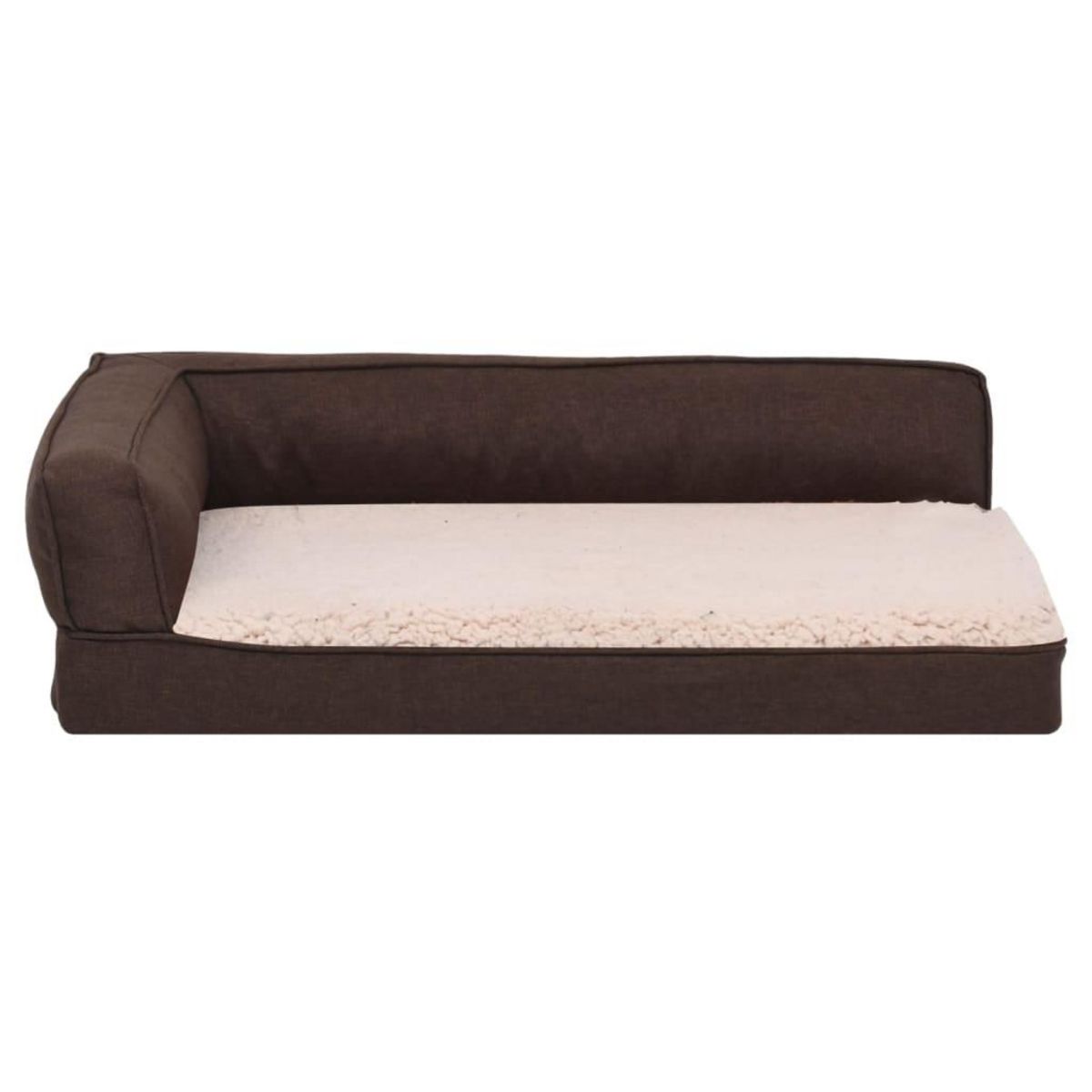 VIDAXL Matelas de lit ergonomique de chien 60x42 cm Polaire aspect lin