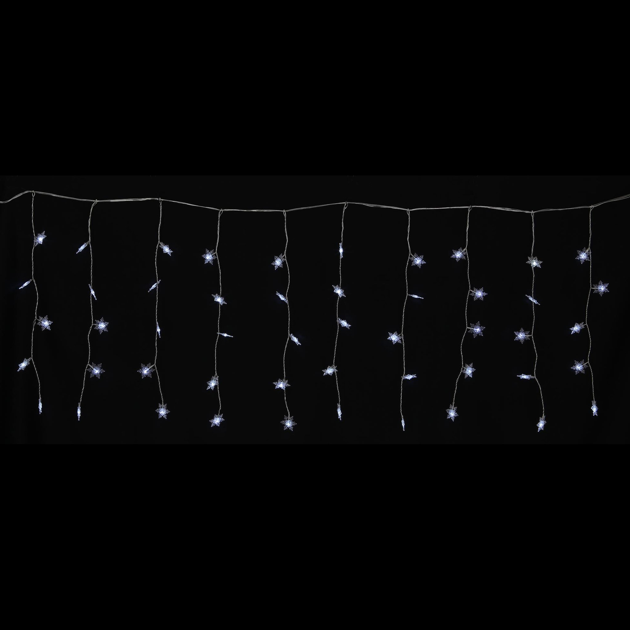 Voir la diapositive 2 : Eden Guirlande électrique banniere 60 led flocons