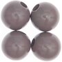 RICO DESIGN 4 Perles rondes - bois gris - 35 mm