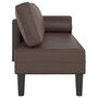 Voir la diapositive 4 : VIDAXL Chaise longue avec coussins marron similicuir