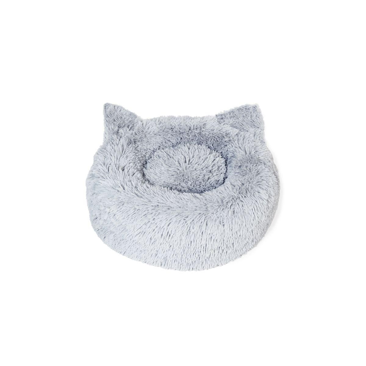 Idomya E. Coussin pour chat avec oreillers Diamètre 40cm gris