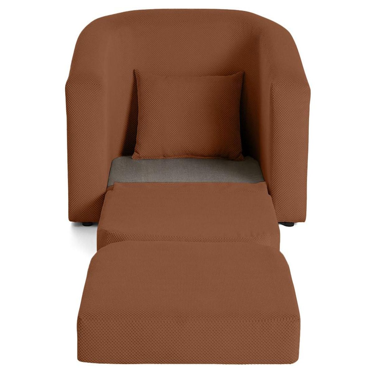 BEST MOBILIER Nuvia - canapé convertible déplimousse 1 place en velours texturé