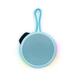 BIGBEN PARTY BIGBEN Party - Enceinte Bluetooth ronde avec dragonne et effets lumineux - 15W - Bleu Pastel