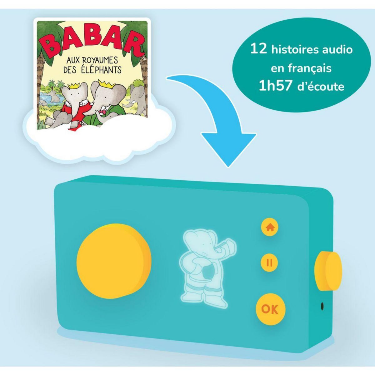 Lunii Livre interactif Babar au Royaume des éléphants
