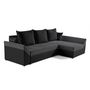 Voir la diapositive 4 : BEST MOBILIER Mike - canapé d'angle réversible - 4 places - convertible avec coffre - en velours