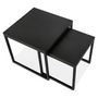 Voir la diapositive 4 : Paris Prix Lot de 2 Tables d'Appoint Gigognes  Dezina  50cm Noir