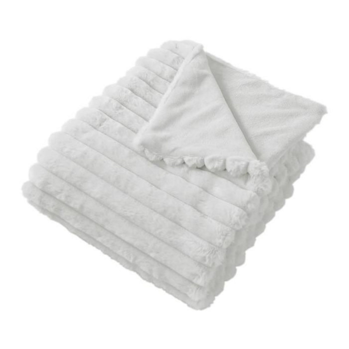 Paris Prix Plaid Imitation Fourrure  Matisse  125x150cm Blanc