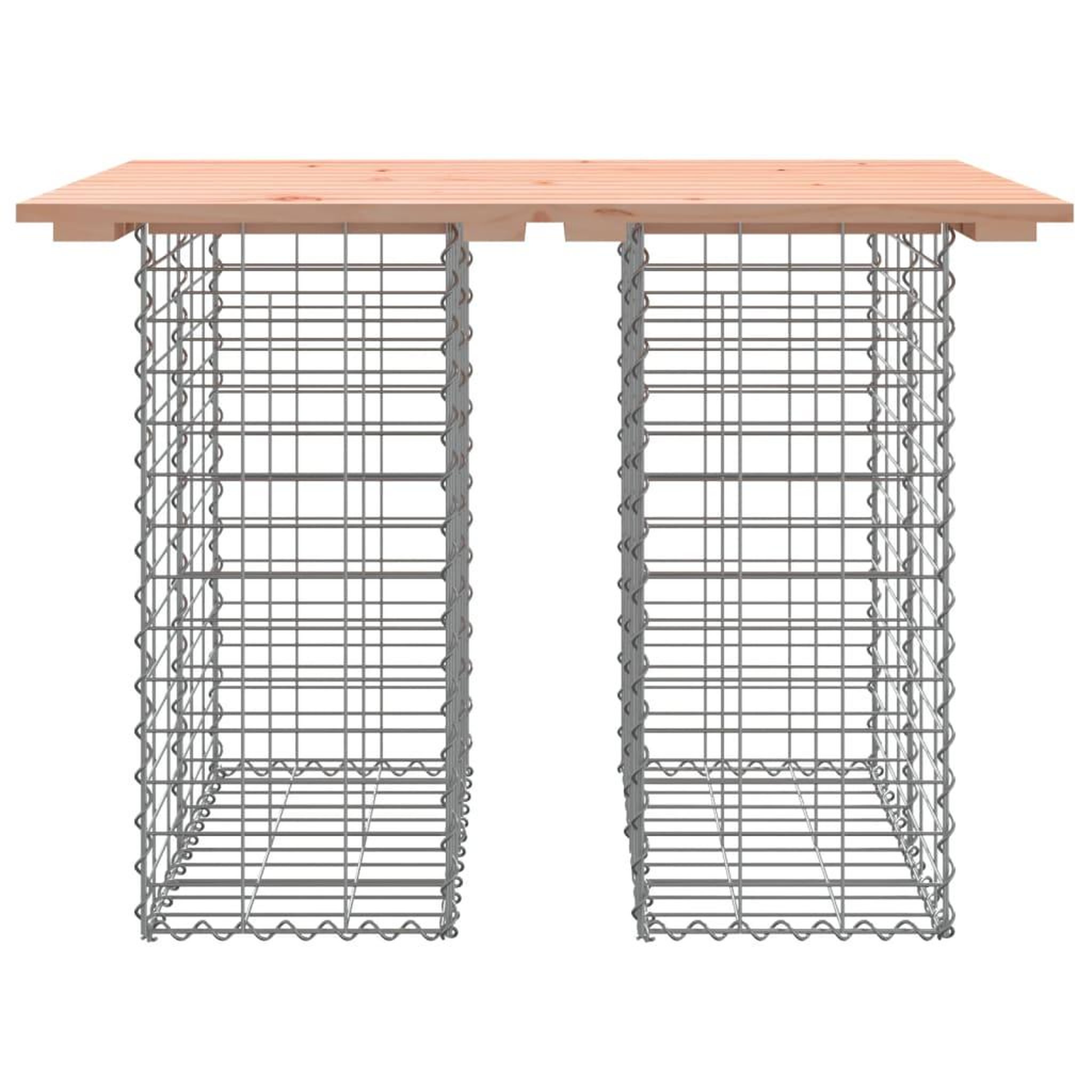 Voir la diapositive 3 : VIDAXL Banc de jardin design gabion 100x70x72cm bois massif de douglas