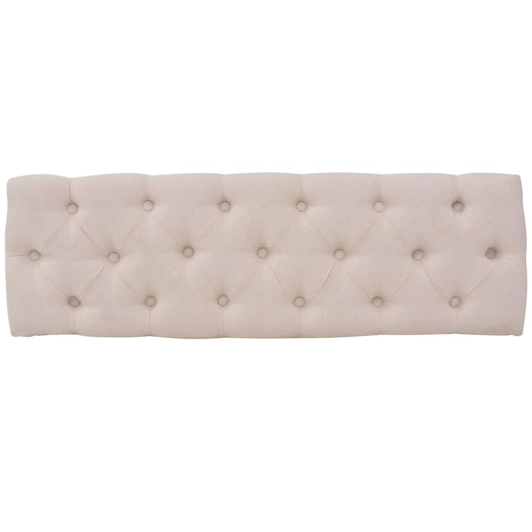 Voir la diapositive 3 : VIDAXL Banc Lin Bois massif 110 x 38 x 48 cm Blanc creme