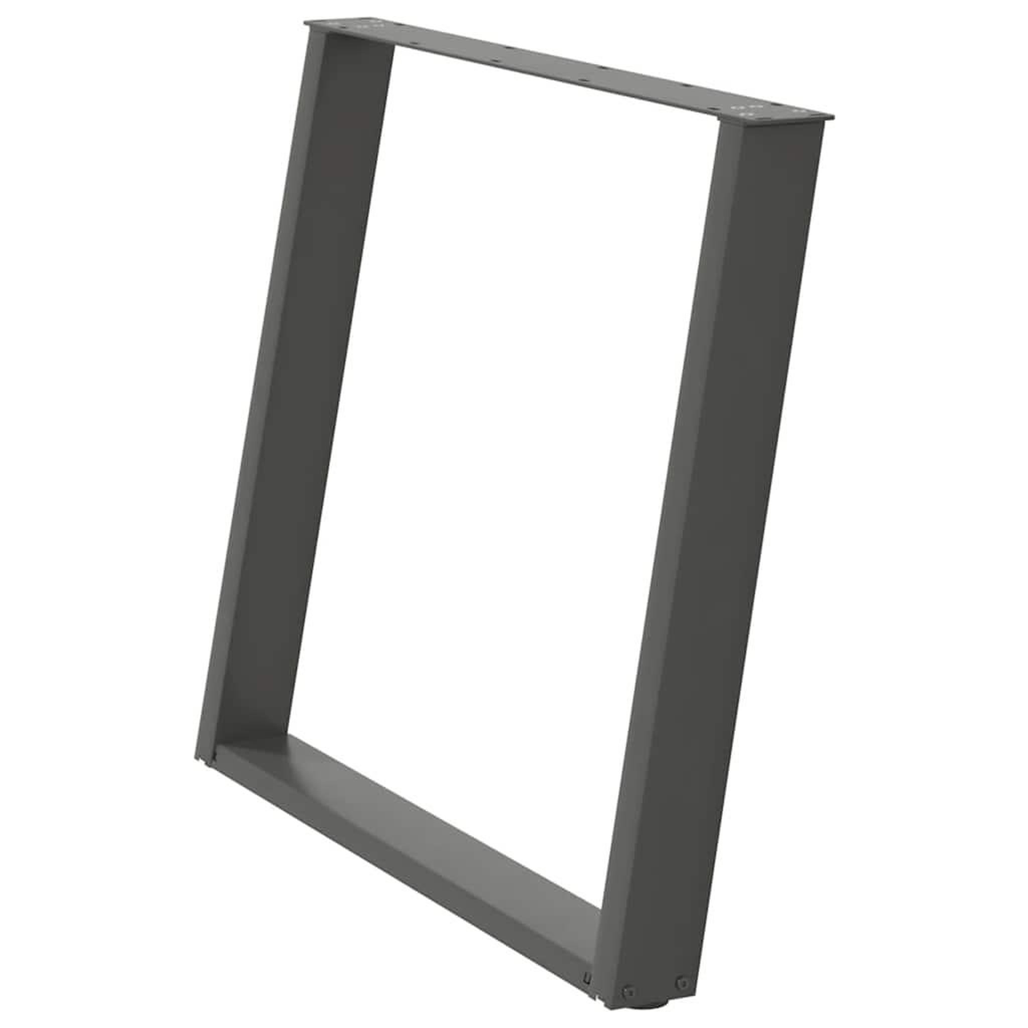 Voir la diapositive 4 : VIDAXL Pieds de table a manger forme de U 2 pcs 90x(72-73) cm acier