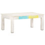 Voir la diapositive 1 : VIDAXL Table basse Blanc 110x60x45 cm Bois de manguier massif