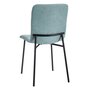  2 chaises en tissu uni turquoise - Jade