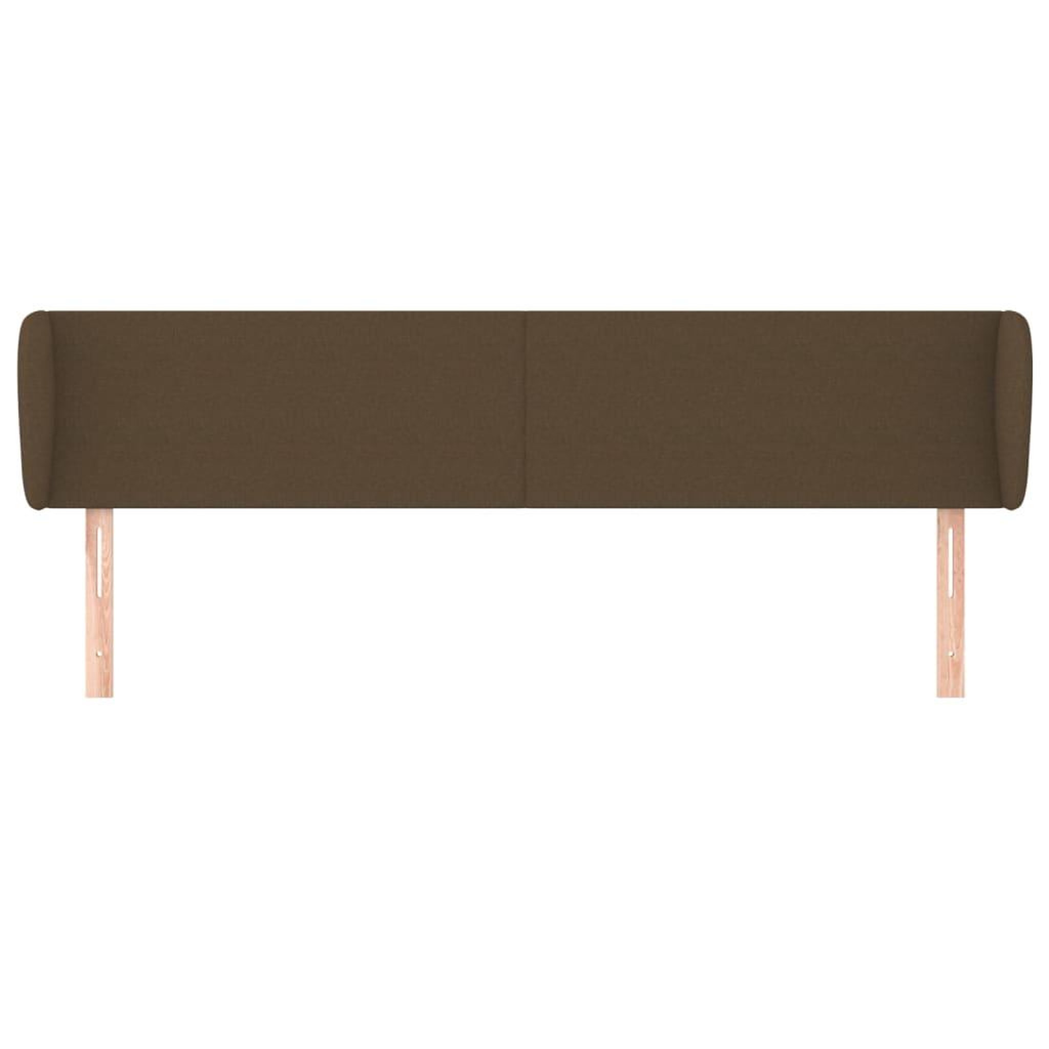Voir la diapositive 3 : VIDAXL Tete de lit avec oreilles Marron fonce 163x23x78/88 cm Tissu