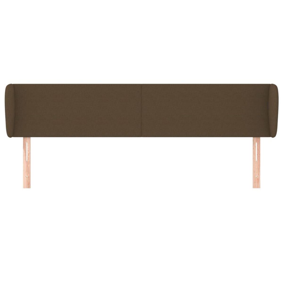 VIDAXL Tete de lit avec oreilles Marron fonce 163x23x78/88 cm Tissu