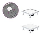 VIDAXL Drain de douche avec couvercle 2 en 1 28x28 cm Acier inoxydable