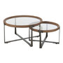 Voir la diapositive 1 : Paris Prix Lot de 2 Tables Basses en Verre  Luki  80cm Naturel