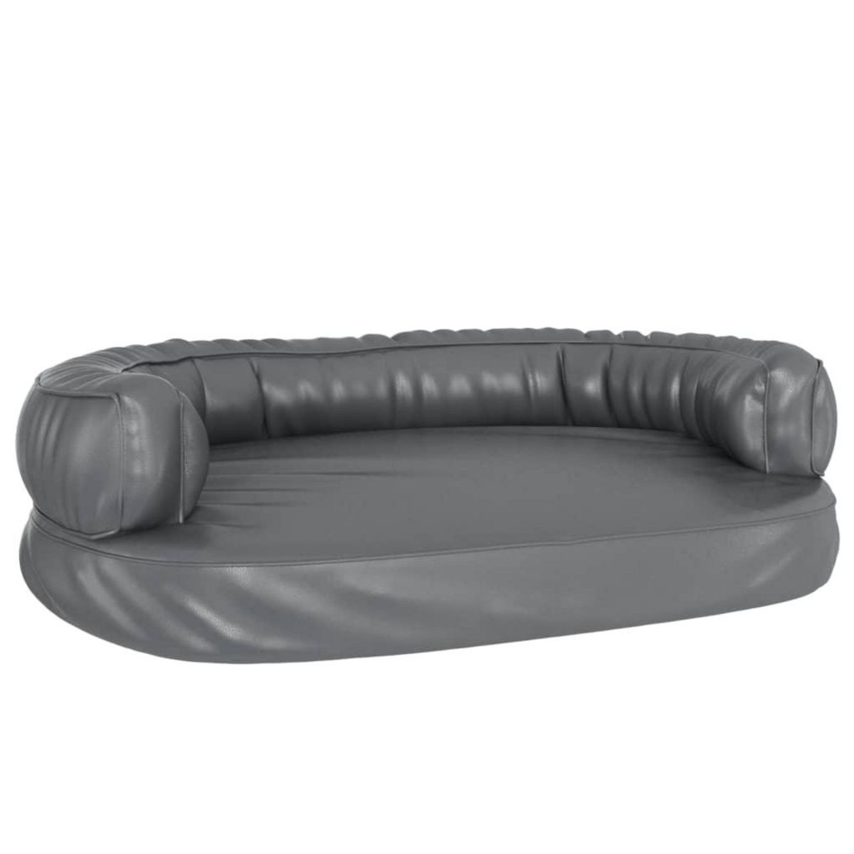 VIDAXL Lit pour chien ergonomique Mousse Gris 88x65 cm Similicuir