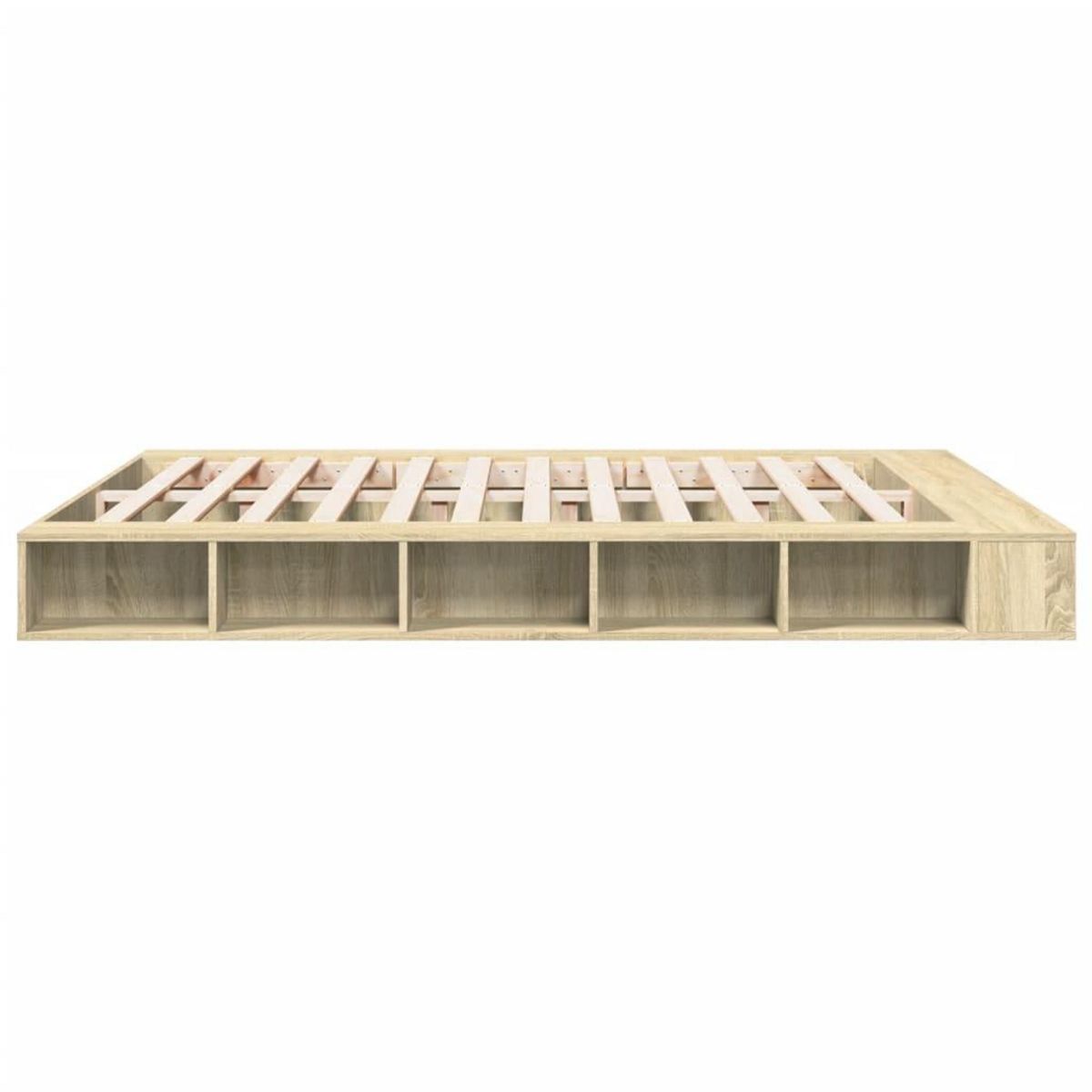 VIDAXL Cadre de lit sans matelas chene sonoma 200x200 cm