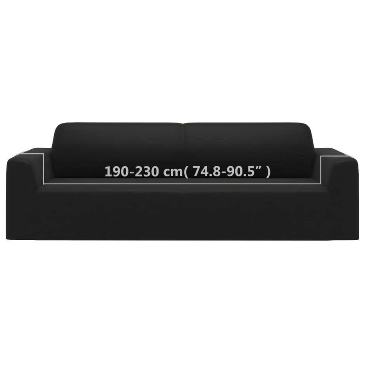 VIDAXL Housse extensible de canape 2 places Creme Jersey de polyester