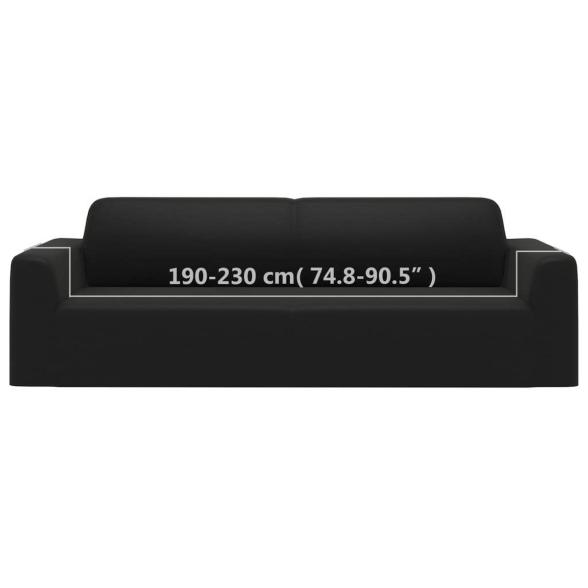 VIDAXL Housse extensible de canape 2 places Creme Jersey de polyester