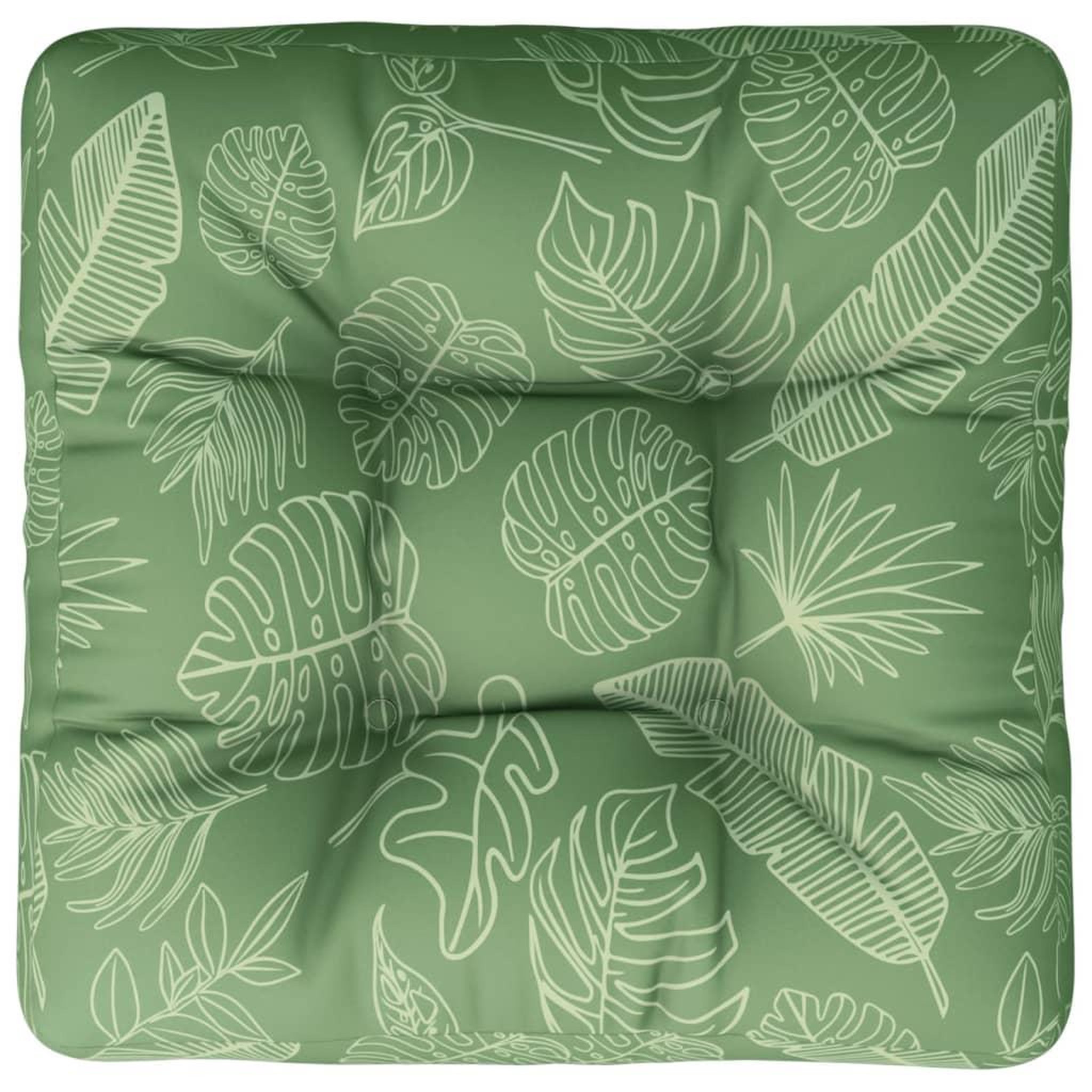 Voir la diapositive 2 : VIDAXL Coussin de palette motif de feuilles 50x50x12 cm tissu