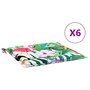 Voir la diapositive 2 : VIDAXL Coussins de chaise de jardin lot de 6 multicolore 40x40x3 cm