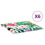 Voir la diapositive 2 : VIDAXL Coussins de chaise de jardin lot de 6 multicolore 40x40x3 cm