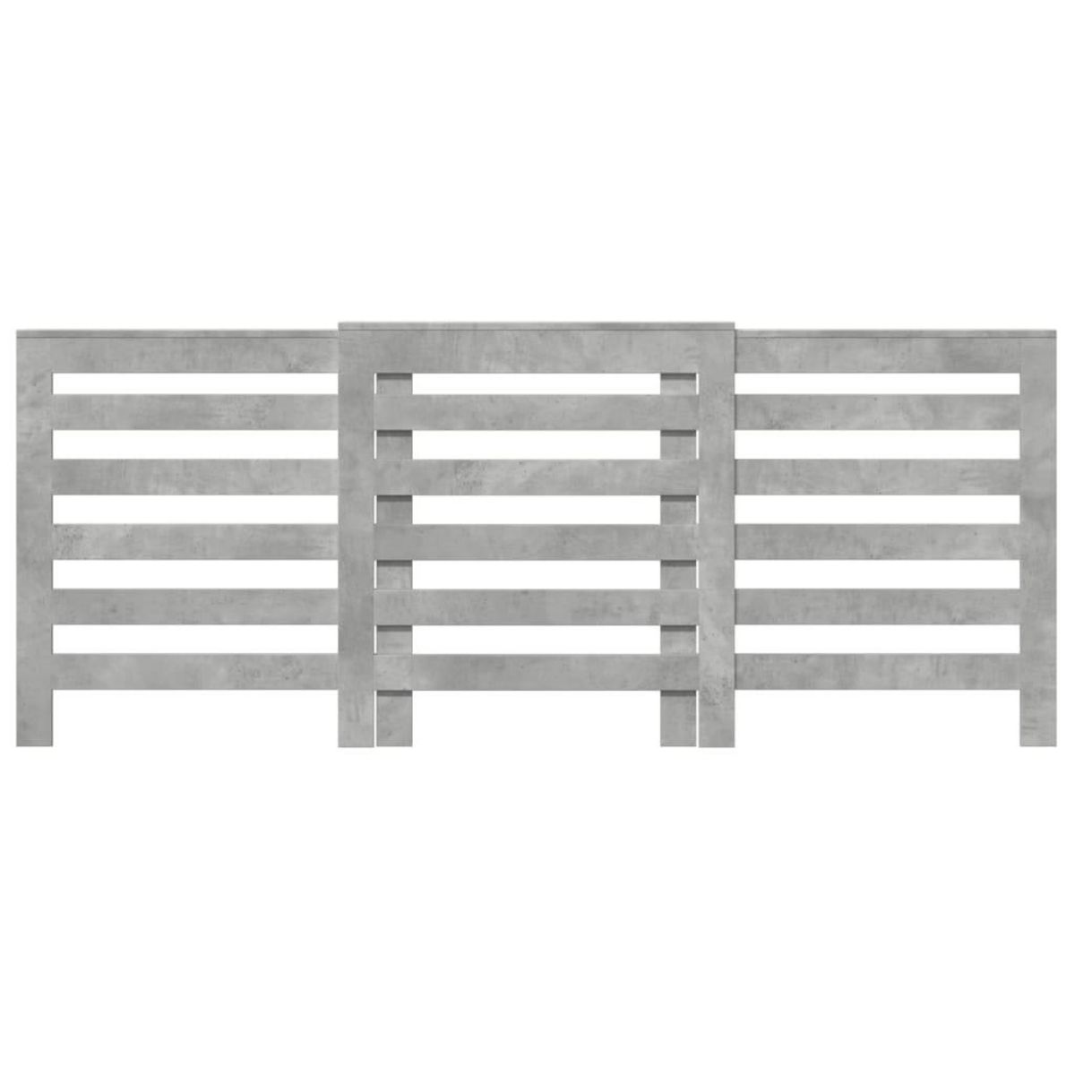VIDAXL Cache-radiateur gris beton 205x21,5x83,5 cm bois d'ingenierie