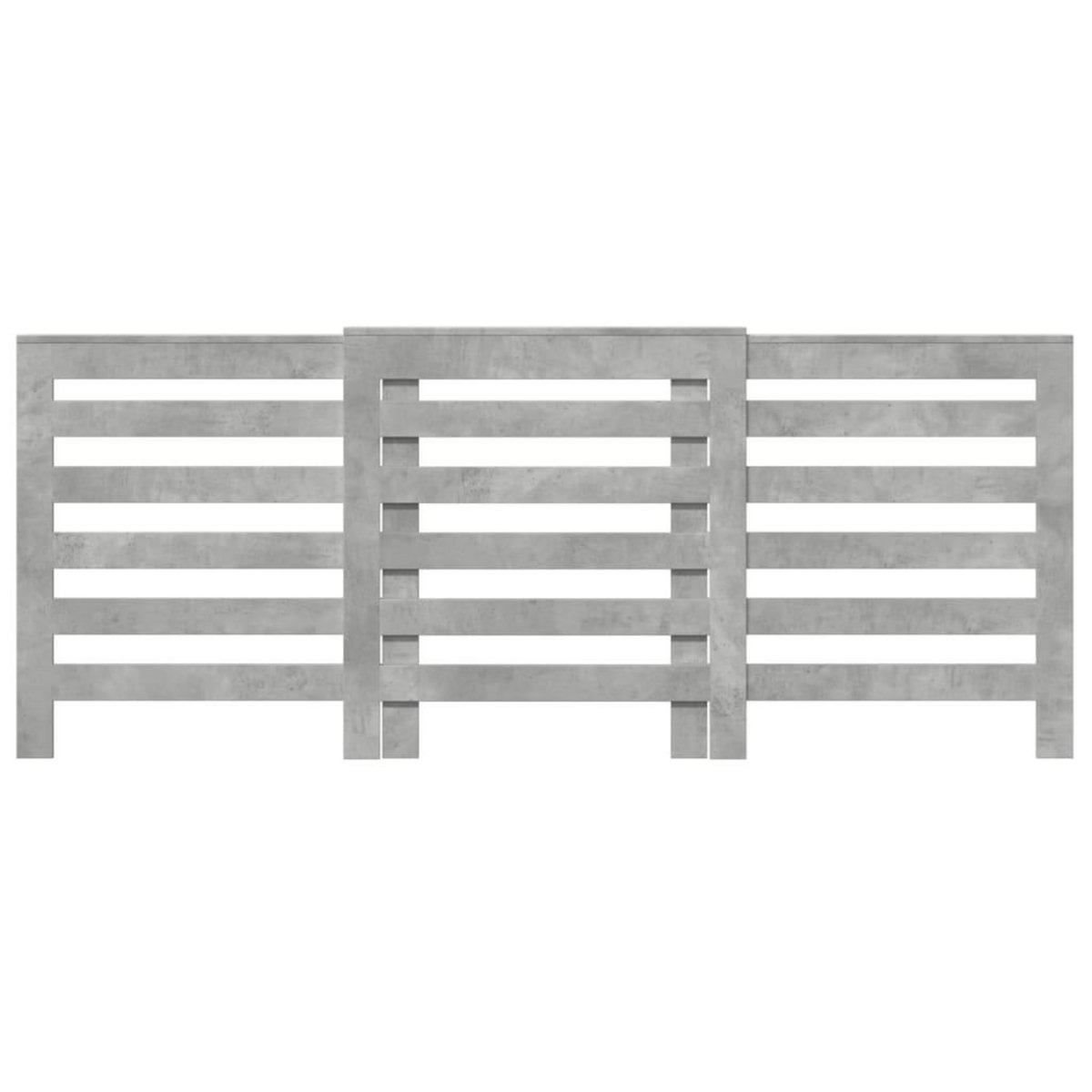 VIDAXL Cache-radiateur gris beton 205x21,5x83,5 cm bois d'ingenierie