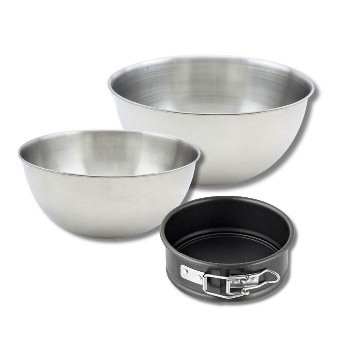 ZENKER Set pâtisserie avec mini moule à manqué 12 cm, 2 bols à mixer et 1 spatule Zenker