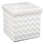 ATMOSPHERA Pouf Pliable  Hello Home  38cm Gris