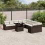 Voir la diapositive 1 : VIDAXL Salon de jardin et coussins 11 pcs marron resine tressee