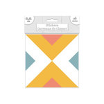SUD TRADING 6 Stickers carreaux de ciment - 15 x 15 cm - Triangles Jaune et orange