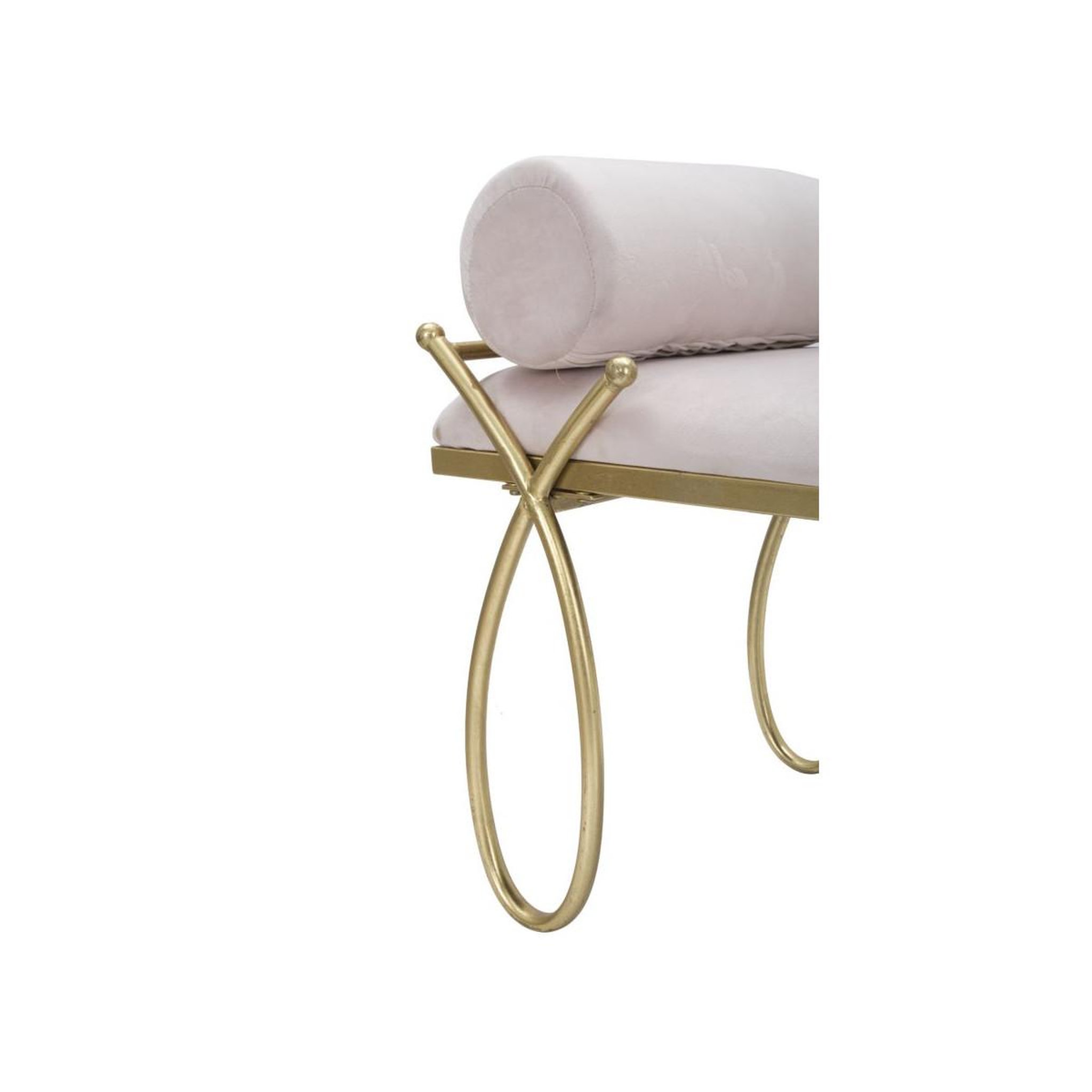 Voir la diapositive 5 : Paris Prix Banquette design en velours  ruban  112cm rose