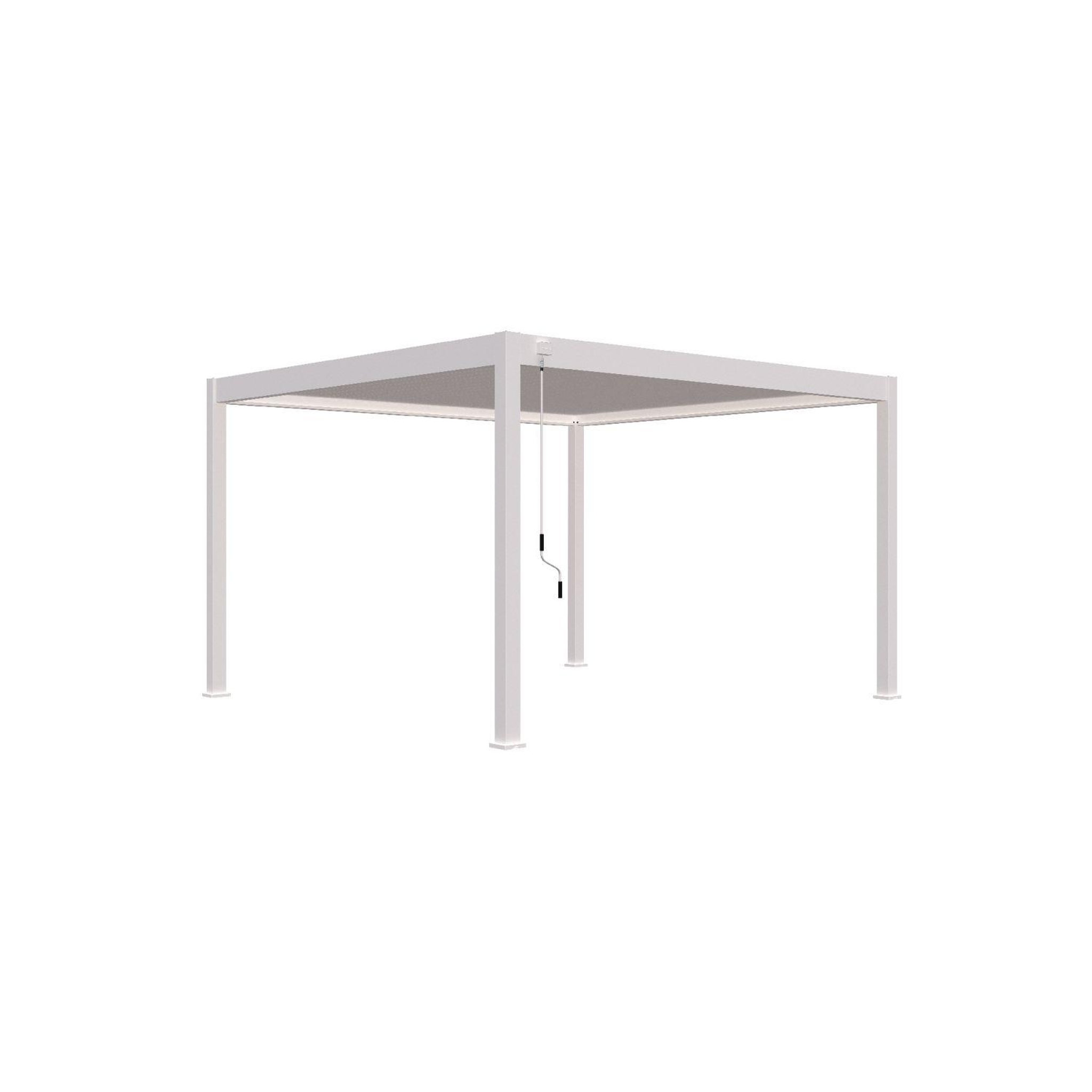 Voir la diapositive 2 : Pergola Bioclimatique autoportée 4x4 m - Aluminium - Blanc - VS OmBREA®