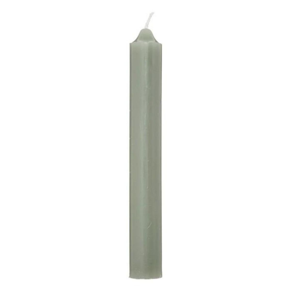 COMPTOIR DE LA BOUGIE Lot de 10 Bougies Bâton  Hugo  16cm Vert Eucalyptus